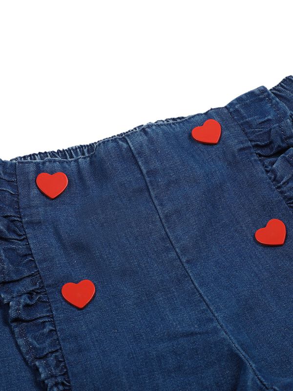 Girls Dark Blue Short Woven Trouser image number 2